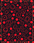 Red Dice Dots Pattern Rug