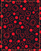 Red Dice Dots Pattern Rug