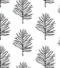 Minimalist Botanical Leaf Pattern Rug