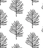Minimalist Botanical Leaf Pattern Rug