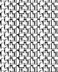 Monochrome Abstract Figure Pattern Rug