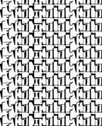 Monochrome Abstract Figure Pattern Rug