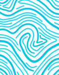 Aqua Wavy Lines Pattern Rug