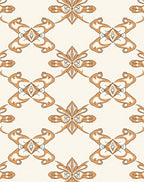 Elegant Ochre Patterned Design Rug