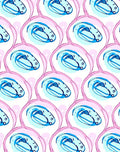 Playful Swirls Pink Blue Pastel Rug