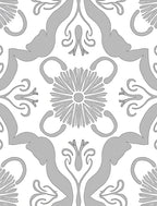 Ornate Floral Damask Scroll Pattern Rug