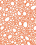 Orange Cracked Organic Pattern Rug