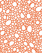 Orange Cracked Organic Pattern Rug