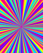 Radiating Stripes Neon Pattern Rug