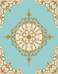 Classic Floral Inlay Medallion Pattern Rug