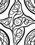 Black White Swirling Organic Pattern Rug