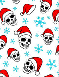 Festive Red Santa Skull Snowflake Rug