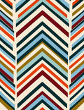 Retro Chevron Color Block Design Rug