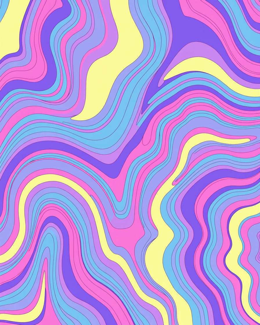Pastel Swirls Pattern Rug