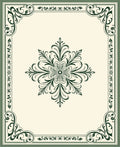 Elegant Floral Scrollwork Border Design Rug