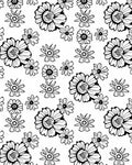 Bold Floral Outline Pattern Rug