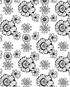 Bold Floral Outline Pattern Rug