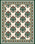 Ornate Floral Damask Pattern Rug