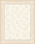 Delicate Falling Leaves Border Design Rug