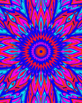 Vibrant Radial Starburst Pattern Rug