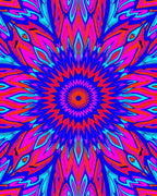 Vibrant Radial Starburst Pattern Rug
