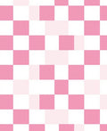 Playful Pink White Checkered Pattern Rug