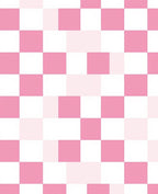 Playful Pink White Checkered Pattern Rug