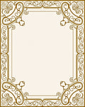 Ornate Scrollwork Border Design Rug