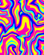 Abstract Vibrant Swirl Pattern Rug