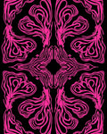 Vivid Pink Swirl Abstract Art Rug