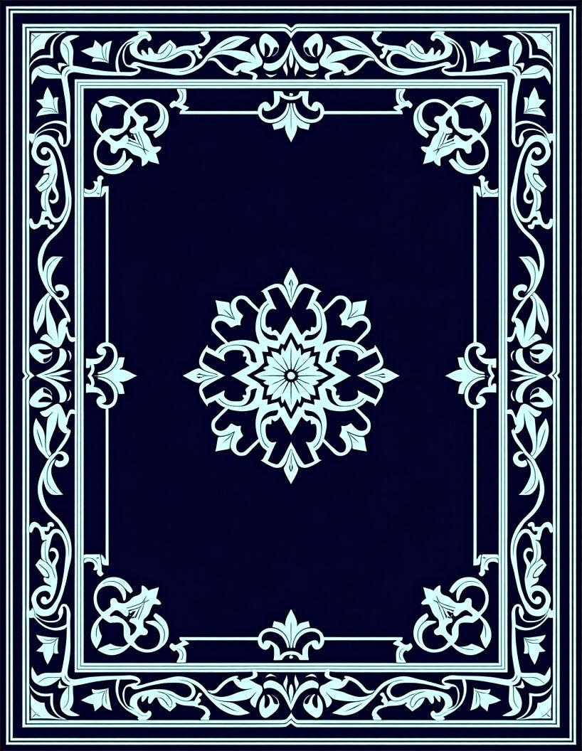 Classic Floral Bordered Medallion Rug