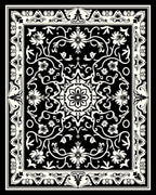 Ornate Floral Mandala Pattern Rug