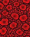 Bold Rose Leopard Pattern Rug