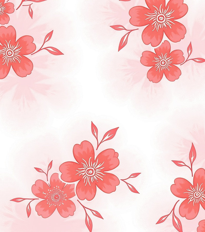 Coral Floral Pattern Design Rug