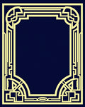 Geometric Art Deco Style Border Design Rug