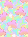 Pastel Cloud Shapes With Swirls Rug