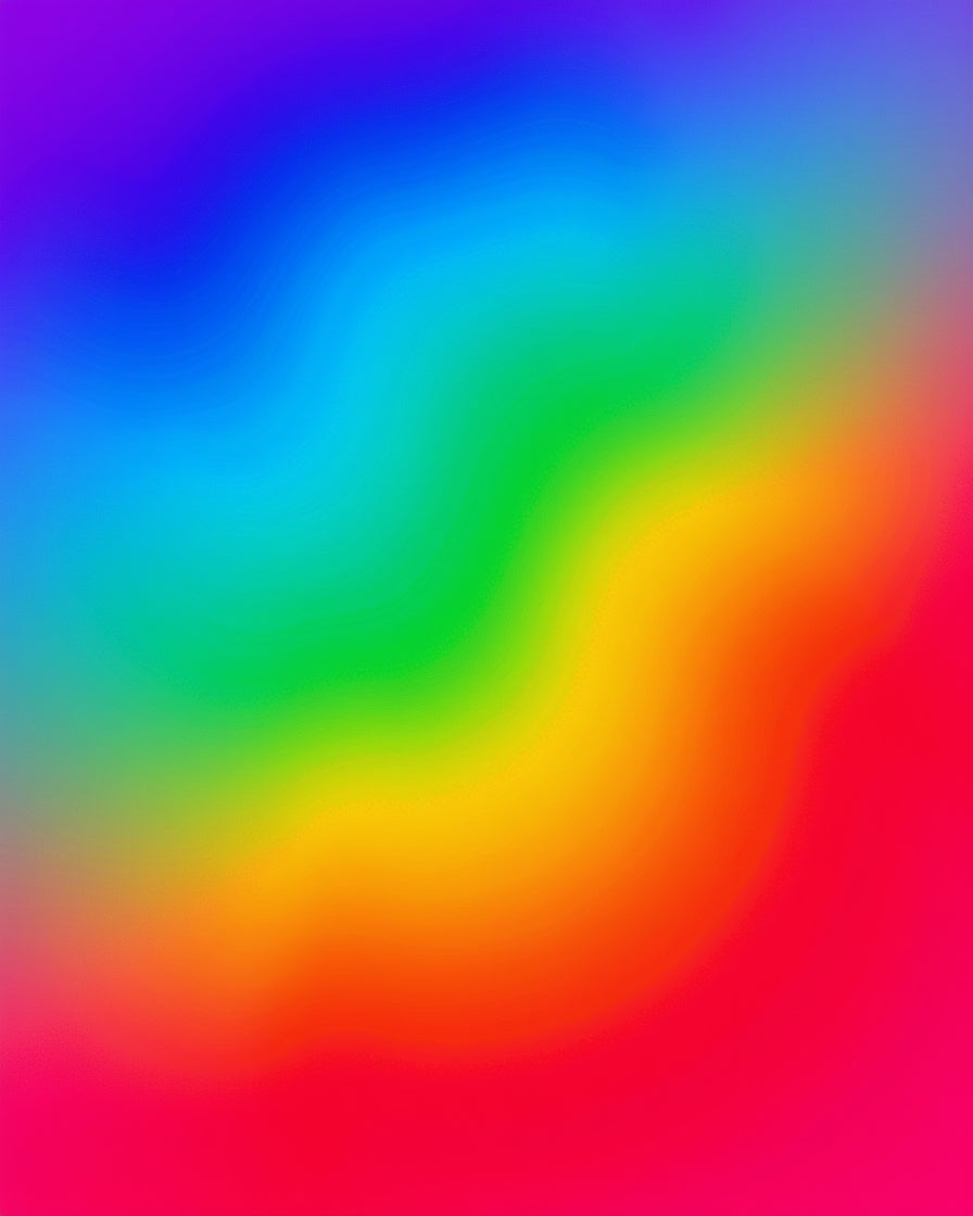 Vibrant Rainbow Gradient Swirl Rug