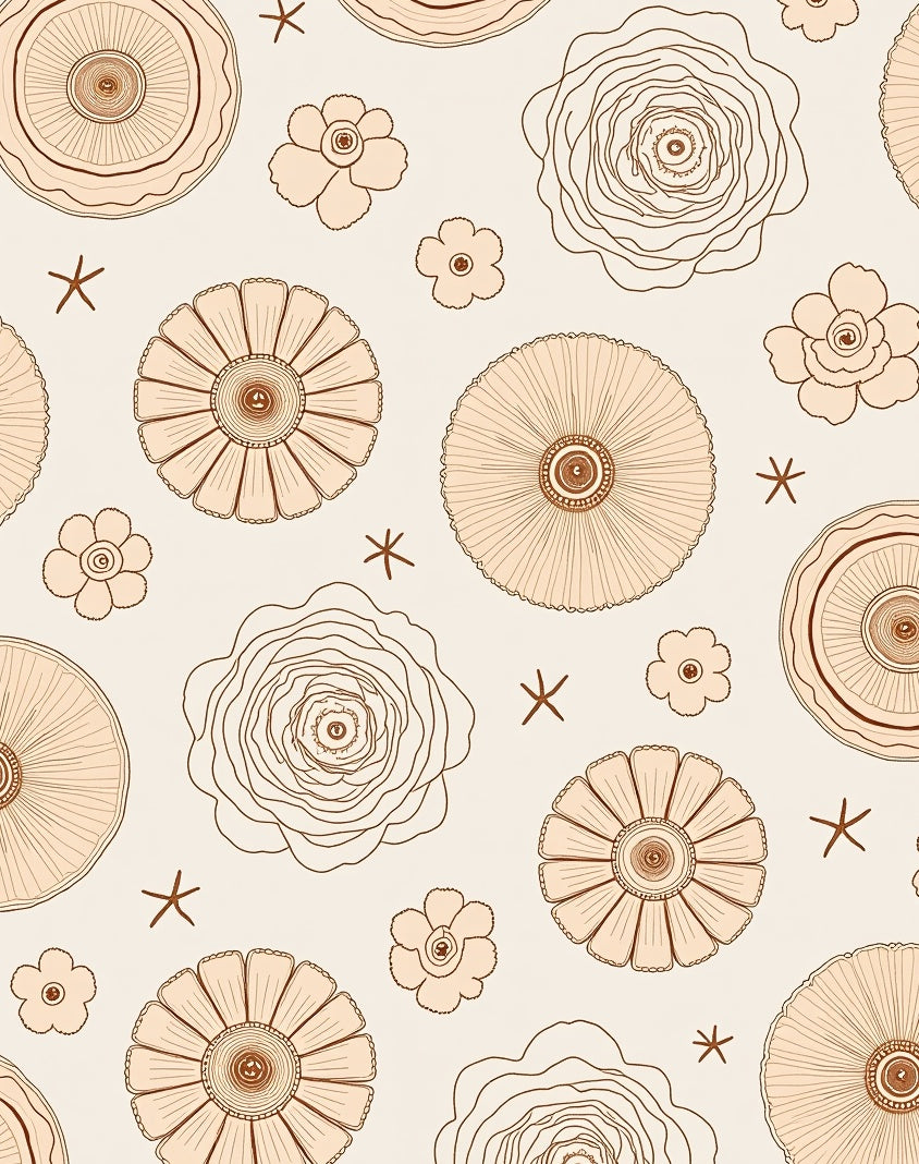 Floral Outline Pattern Rug