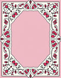 Floral Vine With Dark Pink Accent Accents Rug
