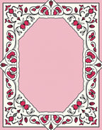 Floral Vine With Dark Pink Accent Accents Rug