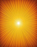 Radiant Sunburst Yellow Orange Design Rug