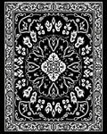 Classic Botanical Floral Mandala Print Rug