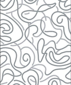 Swirling Grey Abstract Smooth Lines Rug