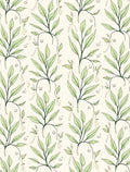 Botanical Branch Pattern With Soft Green Leaves Rug