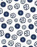 Classic Navy Floral Pattern Rug