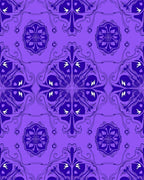 Art Nouveau Floral Swirl Pattern Rug