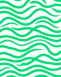 Green Flow Abstract Waves Rug