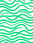 Green Flow Abstract Waves Rug