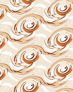 Swirling Bronze Abstract Pattern Rug