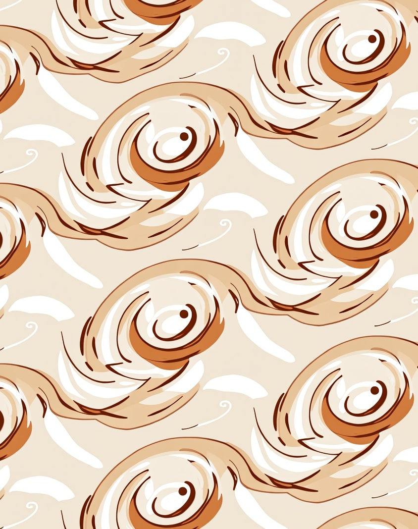 Swirling Bronze Abstract Pattern Rug